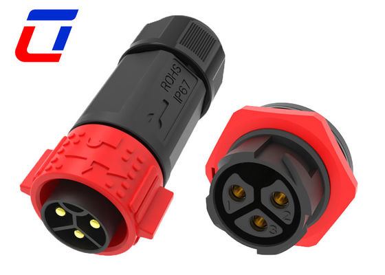50A 3ピン 防水ワイヤ 板への接続器 男性と女性 M25 プッシュロック