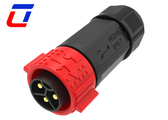 50A 3ピン 防水ワイヤ 板への接続器 男性と女性 M25 プッシュロック