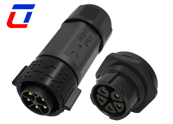 防水 5ピン 男性 女性接続器 IP67 30A 高電流電源接続器
