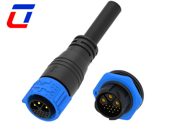 16ピンセルフロック IP67 電源接続 3ピン 男性防水電源ケーブル接続