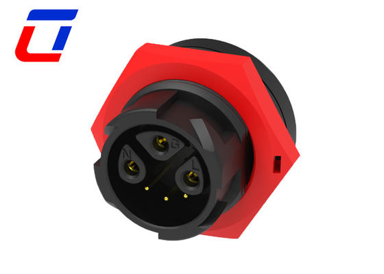 M19 電気マルチピン接続器 防水ワイヤー 300V プッシュロック付き