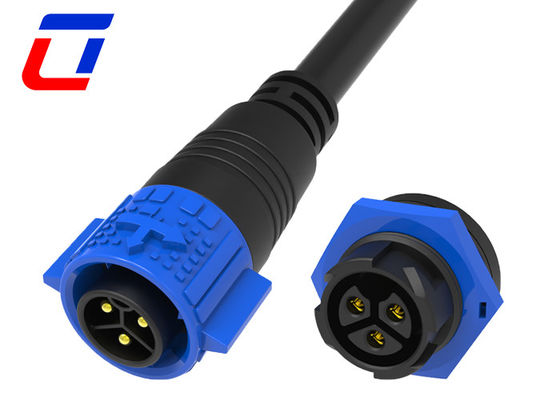 M19 LED 3ピン防水コネクタ 男性ケーブル 女性パネルマウントコネクタ 20A