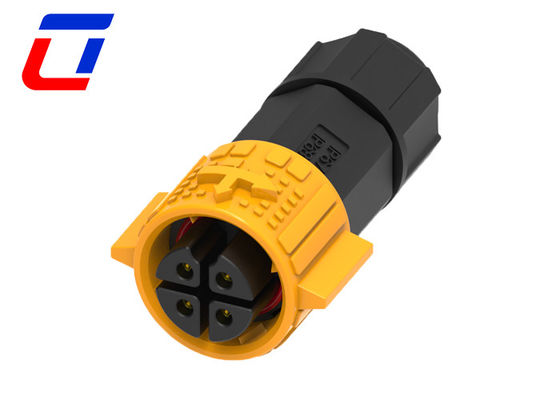 15A 防水 4ピンプラグとソケットコネクタ M19 迅速ロック Ip67 太陽光コネクタ