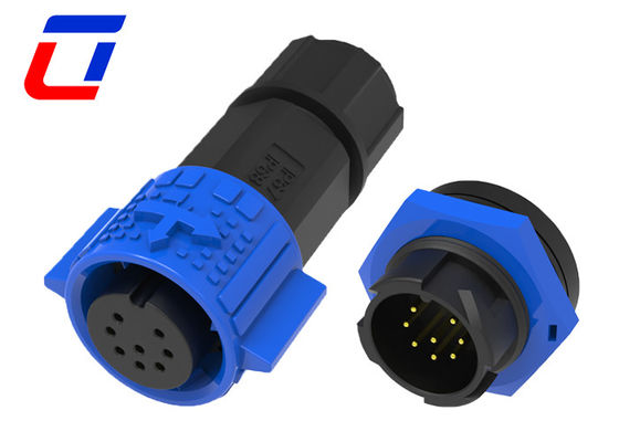 シグナル 5A 迅速ロック 防水円形接続器 8ピン M19 LED