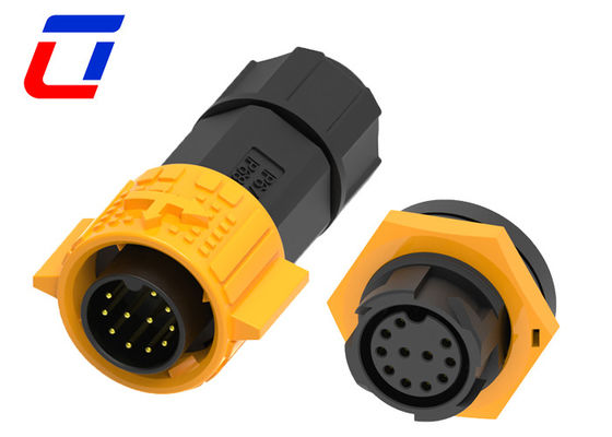 IP67 5A アウトドア11ピンコネクタ 男性と女性 防水プッシュロック 300VAC M19