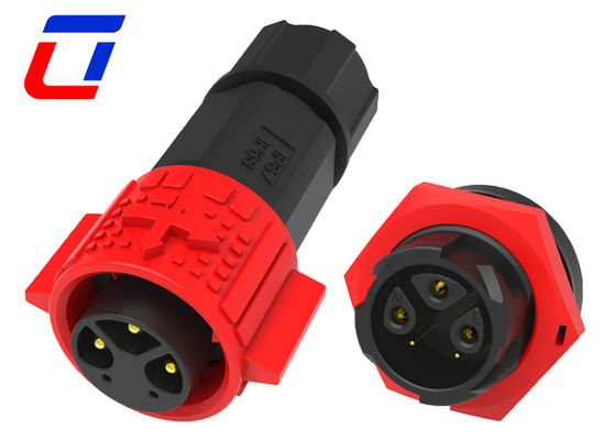 3+2ピン 15A 防水データコネクタ 300V M19 プラスチック円形コネクタ