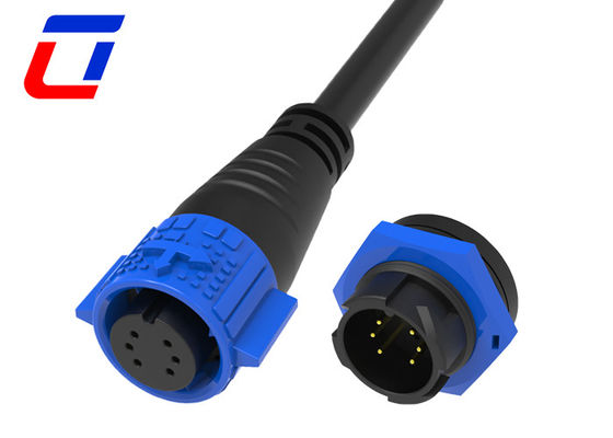 クイックロック6コア防水ケーブルコネクタ M19 Ip67 パネルマウントコネクタ