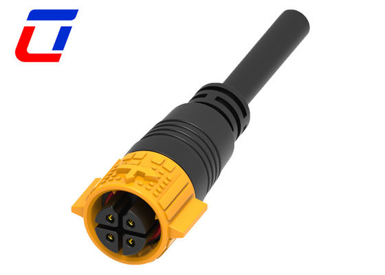 4PIN 10A 男性ソケット 女性プラグ プッシュロック付き防水電源ケーブルコネクタ