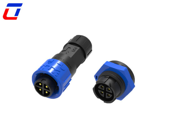 工業用 M16 4ピン 300V 防水 男性から女性接続器