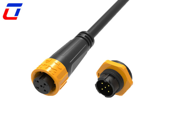 M16 5ピン 300V プッシュロック 防水円形コネクタ IP67 重用アプリケーション用