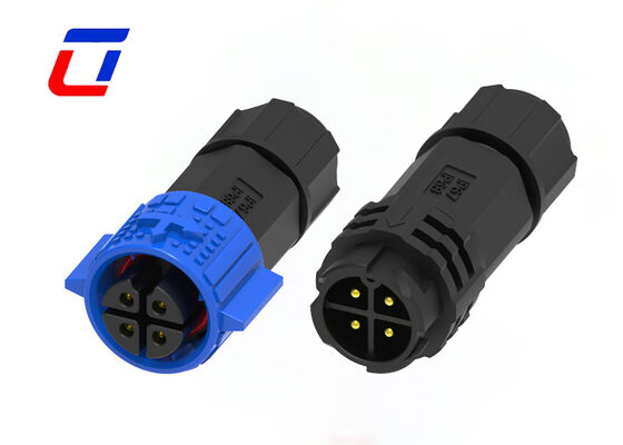 300V 15A IP67 防水 M19 4ピン オス-メス 屋外電源コネクタ