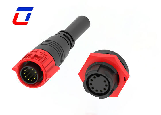 9 Pin Data Connector  M19 IP67 Waterproof Connector For LED