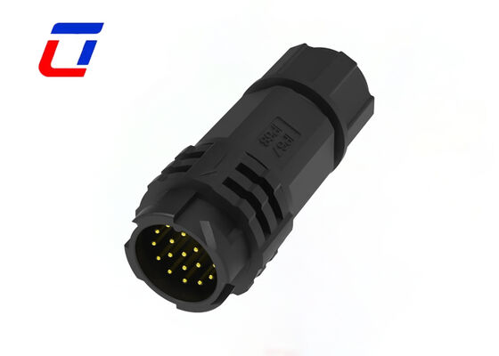 18ピン丸型コネクタ M19 ワイヤ-ワイヤ 屋外用クイックロック電気コネクタ