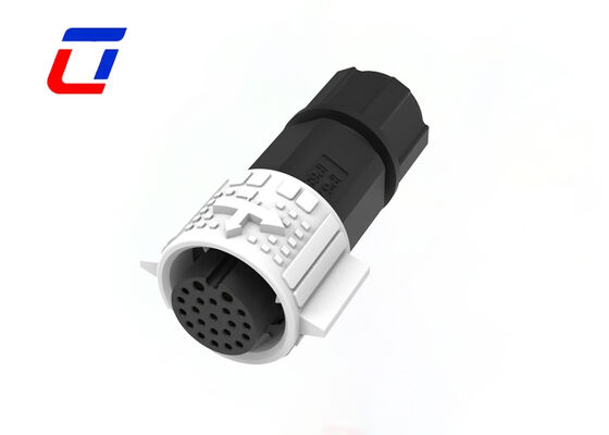 waterproof multi 2 pin For Power connectors M19  300V push locking 20 pin data connector