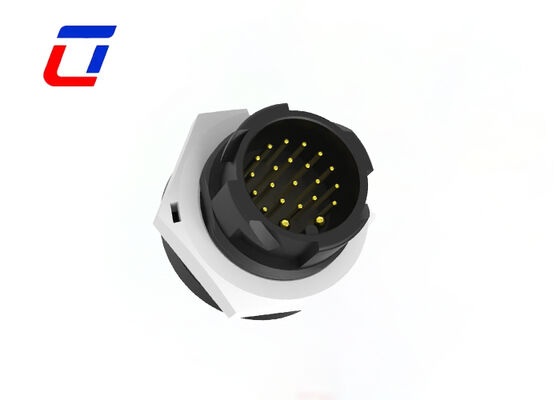 waterproof multi 2 pin For Power connectors M19  300V push locking 20 pin data connector