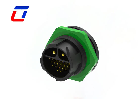 信号と電源マルチコネクタ M25 2+20ピン 防水 300ボルト ワイヤ・ツー・ボード