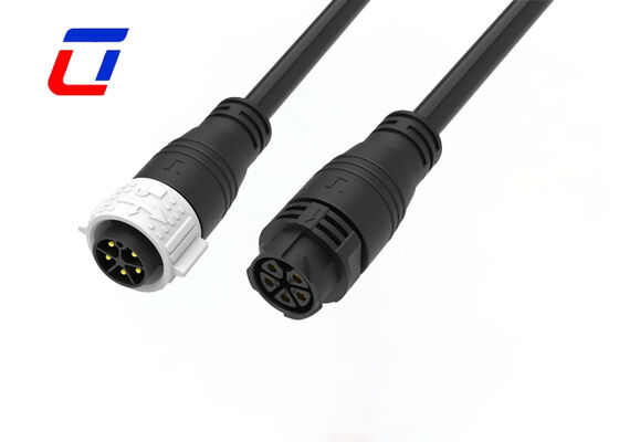 5ピン産業用防水電源 300V M25ケーブルプッシュロック 男性から女性接続器