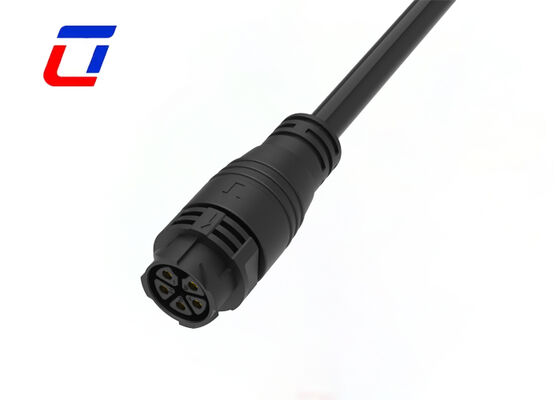 5ピン産業用防水電源 300V M25ケーブルプッシュロック 男性から女性接続器