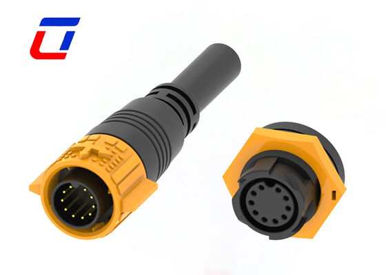 10ピンのクイックリリースのM19 IP67 低電圧60V円線接続器プラグとスコケット