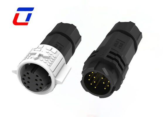 プッシュロック 14 ピン防水コネクタ M19 OEM 金メッキワイヤコネクタ