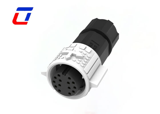 プッシュロック 14 ピン防水コネクタ M19 OEM 金メッキワイヤコネクタ