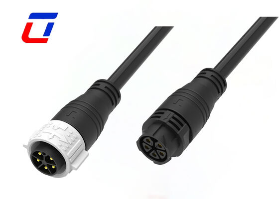 M25 5 Pin Electrical Wire To Wire Connectors 300V Round Waterproof Connector