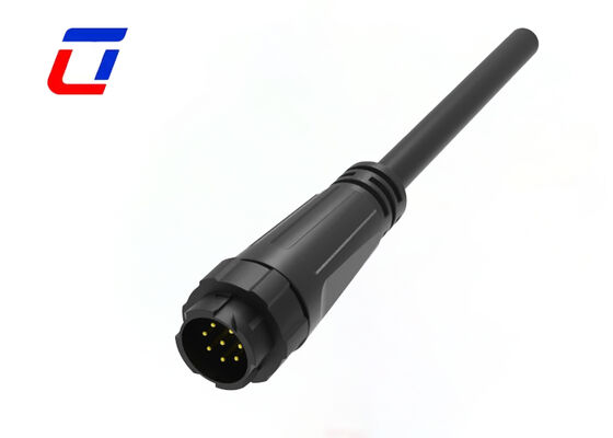 M16 8ピン防水ワイヤスプライスコネクタ IP67 真鍮金メッキ ワイヤtoワイヤ 信号用