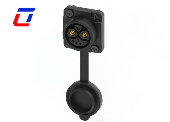 M23 90度成形ケーブルコネクタ 2+1+5ピン プッシュロック 防水コネクタ