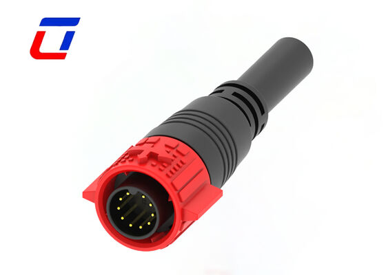 PA66 M19 プッシュプルケーブルコネクタ 10ピン IP67定格プラグアンドソケットコネクタ
