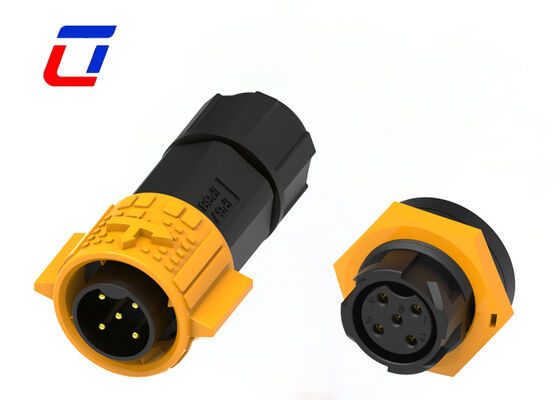 5ピン電気オス/メスコネクタ M19 高電流ワイヤ-基板コネクタ