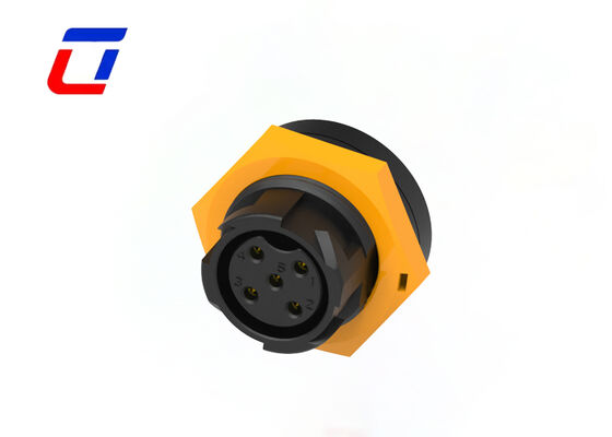 5ピン電気オス/メスコネクタ M19 高電流ワイヤ-基板コネクタ