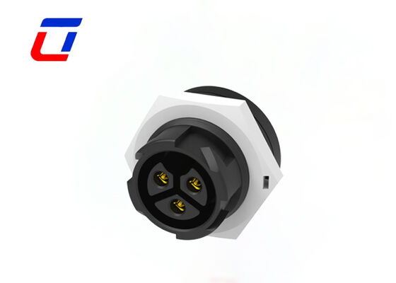 3ピン防水バルクヘッド電気コネクタM19パネルマウントコネクタ