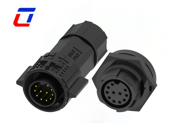 11ピン M19 丸型コネクタ パネルマウント IP67 コネクタ 防水自動車用