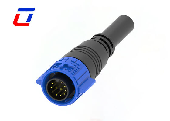 M19 11 Pin Waterproof 300 Volt Cable Connectors PA66 Push Pull Data Connectors