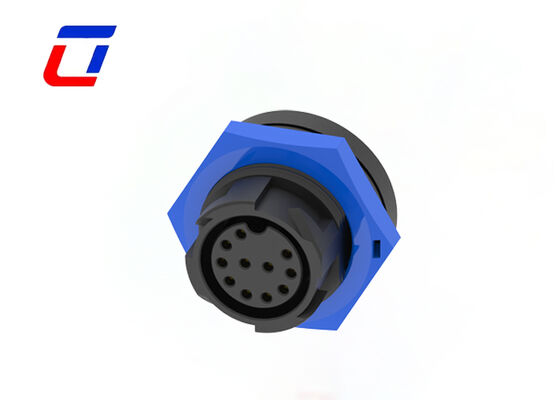 M19 11 Pin Waterproof 300 Volt Cable Connectors PA66 Push Pull Data Connectors