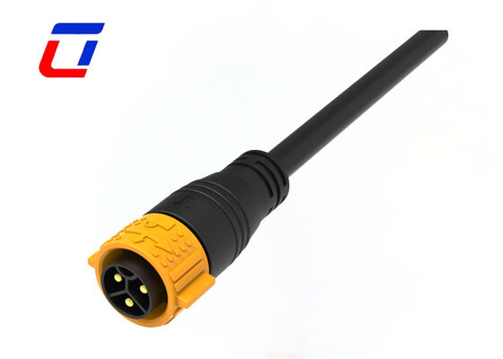 50A 3 Pin Male Female Connector Waterproof Power Connector M25 Made In China