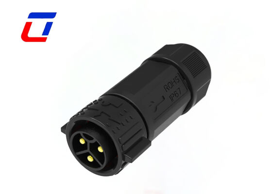 M25 3ピン 50A 男性から女性接続器 IP67 防水電気接続器 600V
