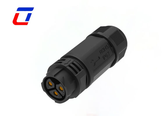 M25 3ピン 50A 男性から女性接続器 IP67 防水電気接続器 600V