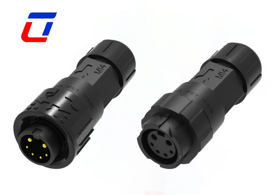 M16 300V 丸いコネクタ XLR 防水 2+4 マルチピンコネクタ 電源信号プラグ