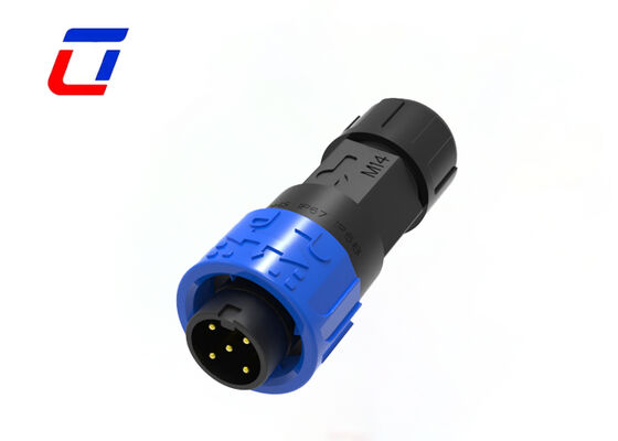 10A M16 4ピンの電気コネクタ プッシュロックアウトドアワイヤ ボードコネクタ