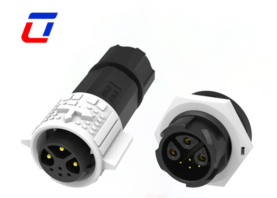 3 + 4 ピン電源および信号コネクタ M19 金メッキ 300V 低電圧コネクタ防水