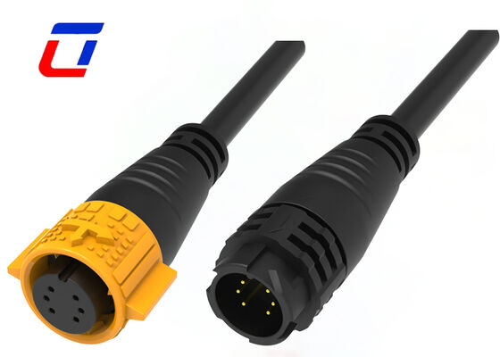 M19 男性から女性までのケーブルコネクタ OEM 6ピン 防水 300V データコネクタ