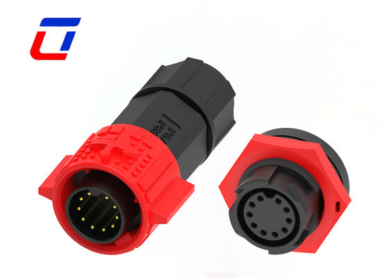 M19 IP67 防水 男性 女性接続器 PA66 10ピン データ接続器 ODM