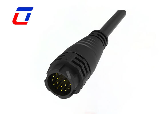 M19 16ピン信号 男性 女性 接続器 金色 IP67 接続器 防水