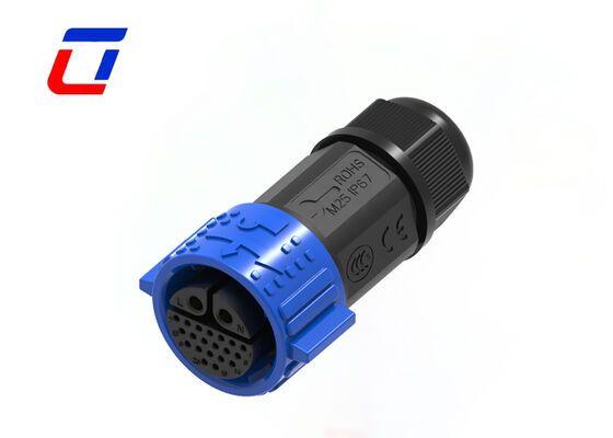 PA66 2+20 Pin M25 Power Signal Connector Outdoor Waterproof LED Connector Manufacturer