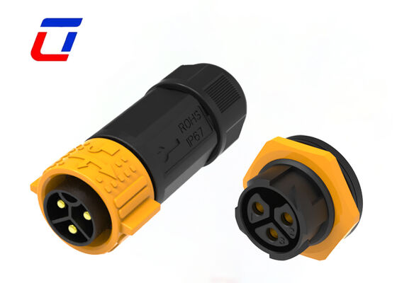 M25 3 Pin 50A Wire To Board Power Connector IP67 Quick Lock Outdoor Waterproof Connector 
