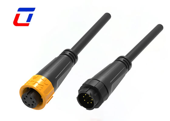 300V M16 7 ピン防水コネクタプッシュロックオスメスケーブルにケーブル/ボードコネクタ