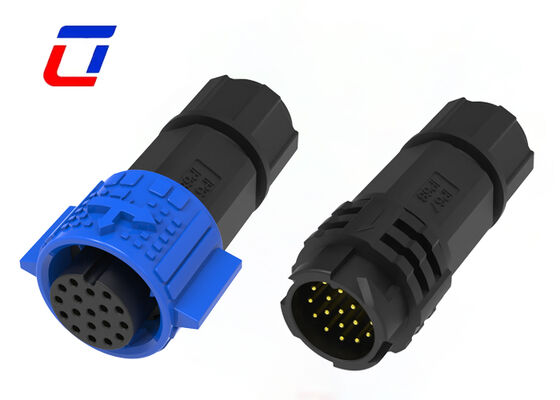 PA66 M19 18 ピン データ コネクタ屋外防水コネクタ 5A ODM クイック ロック