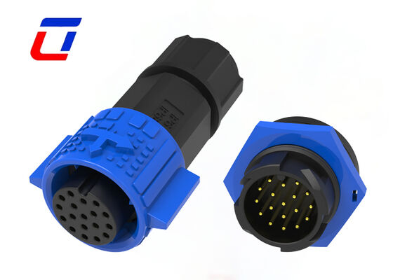 PA66 M19 18 ピン データ コネクタ屋外防水コネクタ 5A ODM クイック ロック