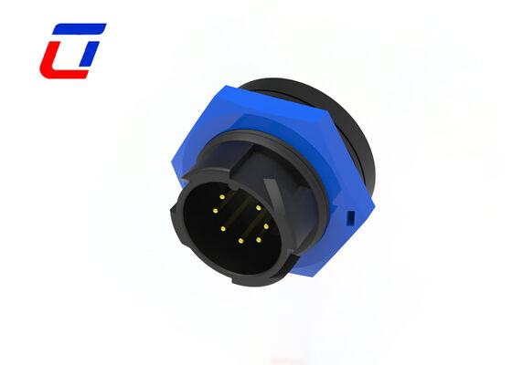 CE認定 M19 7Pin 屋外防水コネクタ LED コントロール IP67 鋳型ケーブルコネクタ